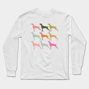 Weimaraner Dog in Rainbow Colors Long Sleeve T-Shirt